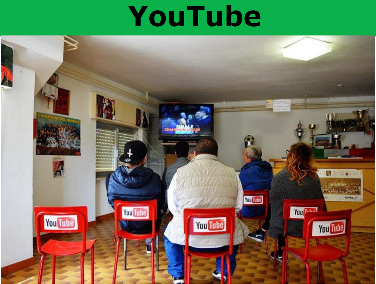 Sul web Youtube è come una grande offerta televisiva di programmi e filmati. Proprio come una volta i primi televisori, al bar, aprivano lo sguardo sul mondo.