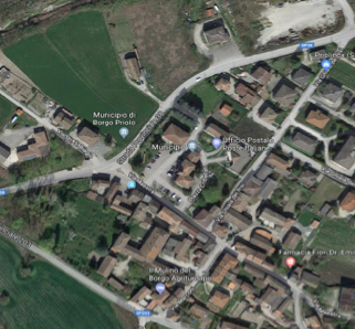 Foto aerea del comune di Borgo Priolo, 1.319 abitanti in Oltrepo’ Pavese