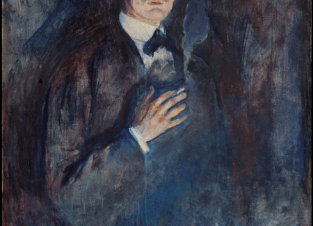 Edvard Munch - Autoritratto con sigaretta 1895